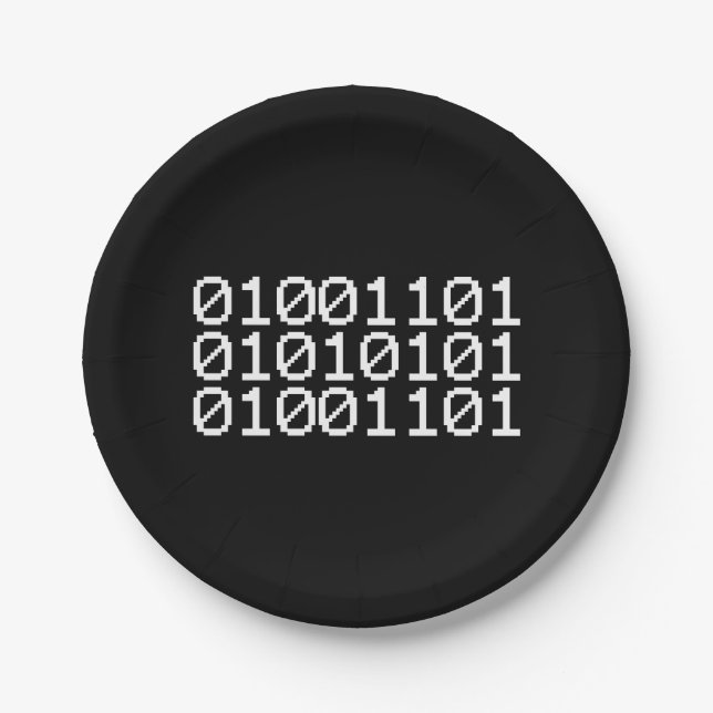 BINARY MUM PAPER PLATE (Front)