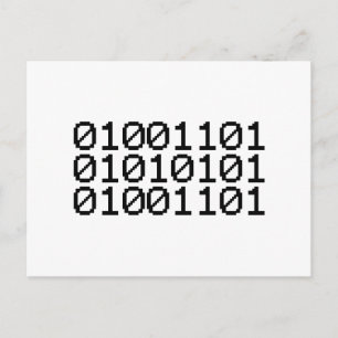 BINARY MUM POSTCARD