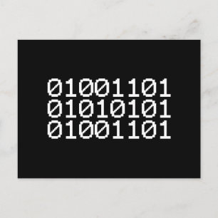 BINARY MUM POSTCARD