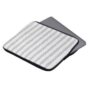 Binary numbers grey laptop sleeve