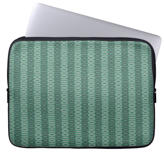 Binary Numbers Pattern Grey on any Colour Laptop Sleeve (Front)