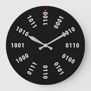 Binary Numerals Large Clock