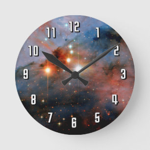 Binary Stars WR 25 & Tr16-244 - Hubble Space Photo Round Clock