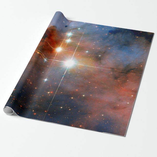 Binary Stars WR 25 & Tr16-244 - Hubble Space Photo Wrapping Paper (Unrolled)