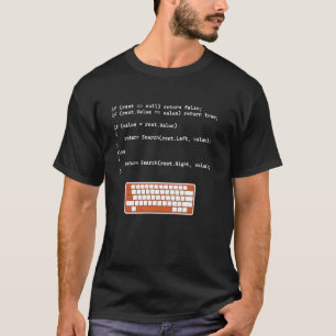 Binary Tree C# Search Node Programming Software En T-Shirt