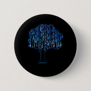 Binary Tree Coding Computer Programmer 2 Inch Round Button