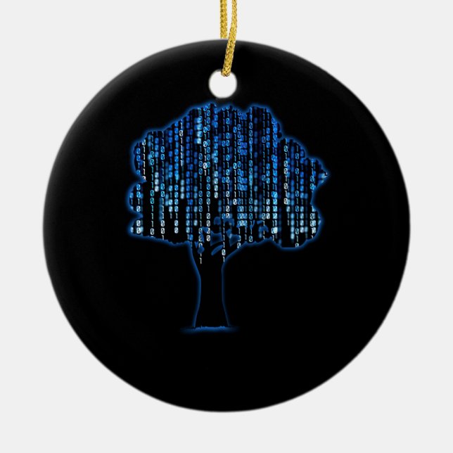 Binary Tree Coding Computer Programmer Ceramic Ornament (Front)