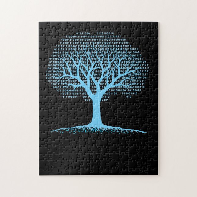 Binary Tree Computer Coding T-Shirt Jigsaw Puzzle (Vertical)