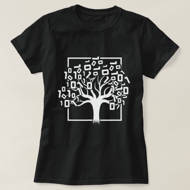 Binary Tree Computer Science Coding Programmer App T-Shirt (Design Front)