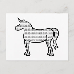 Binary Unicorn Postcard