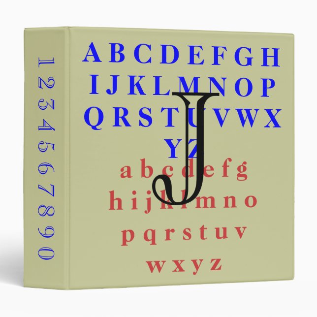 Binder - Alphabet letters (Front/Spine)