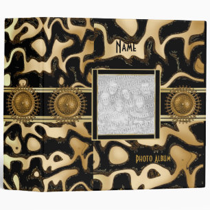 Binder Black Gold Stripe Africa 2 Add Photo Album