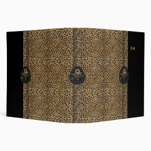 Binder Black Leopard Animal print