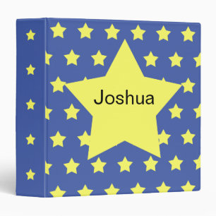 Binder - Blue with yellow stars