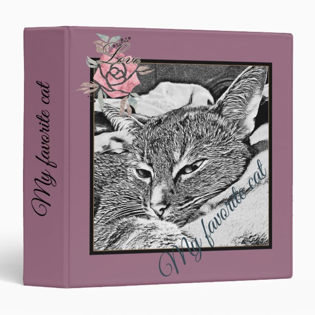 Binder Cat photo, cat, Pets, funny cat (Front/Spine)