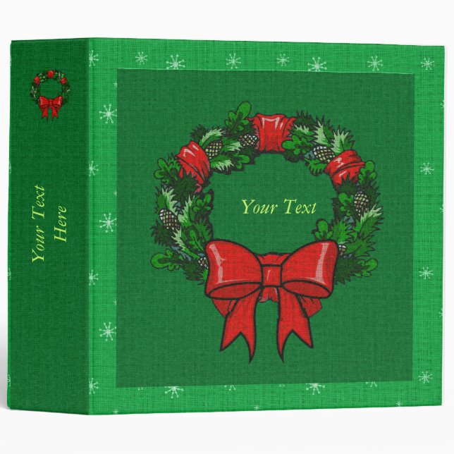 Binder - Christmas Holiday Wreath (Front/Spine)