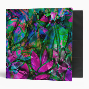 Binder Floral Abstract Stained Glass