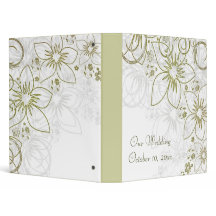 Binder for Green Gold Simple Wedding