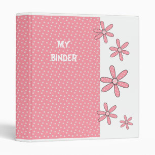 Binder Girls Pink Spot Flowers