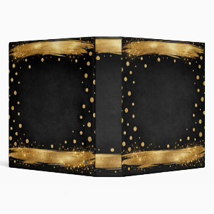 Binder Gold Black Business, Luxe Modern Polka Dots