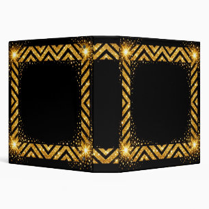 Binder Gold Black Business, Luxury Modern Stripes