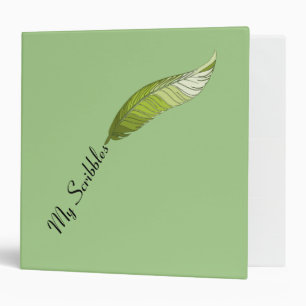 Binder - Green Feather Pen