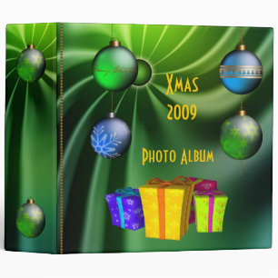 Binder Green Xmas Photo Album Christmas