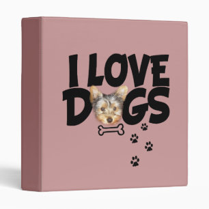 binder "I love dogs"
