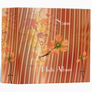 Binder Peach Floral Photo Album Business Office