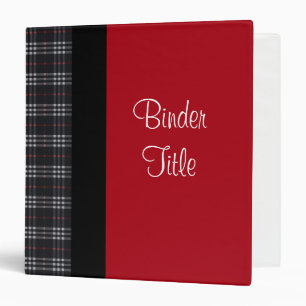 Binder Plaid Black & Red