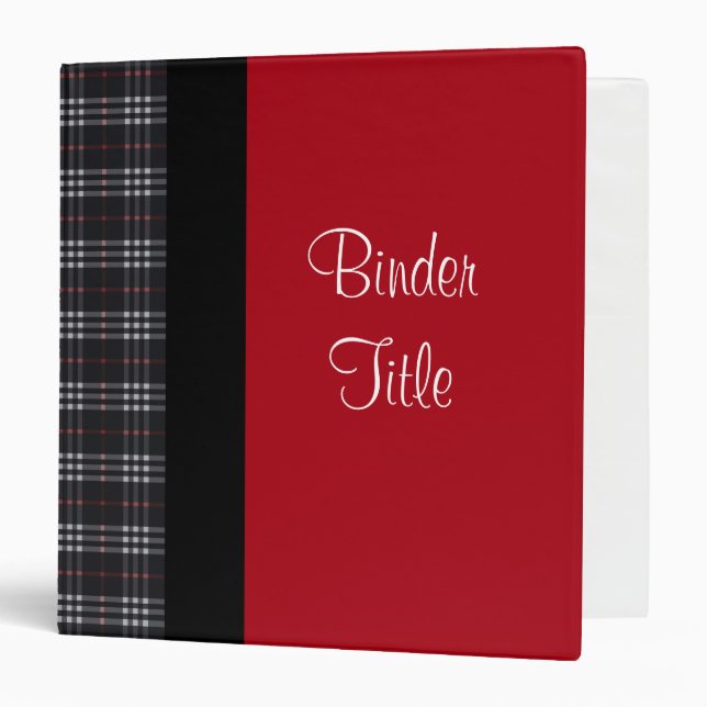 Binder Plaid Black & Red (Front/Inside)