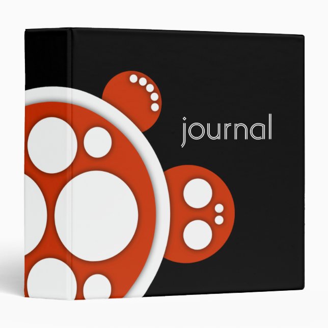 Binder, Round Turtle, Red White Black Binder (Front/Spine)