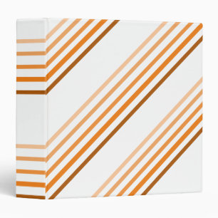 Binder - Shades of Orange Diagonal Stripes