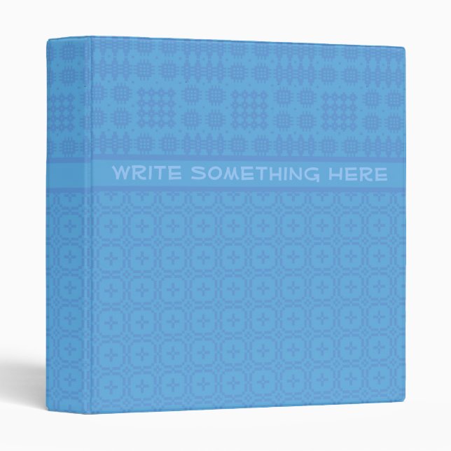 Binder to Personalize: Blue Welsh Tapestry Pattern (Front/Spine)