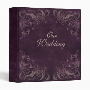 Binder Wedding Antique Scroll Purple