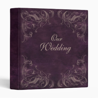 Binder Wedding Antique Scroll Purple