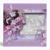 Binder Wedding Photo Album Mauve Floral Frame (Front)