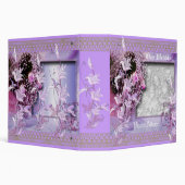 Binder Wedding Photo Album Mauve Floral Frame (Background)