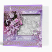 Binder Wedding Photo Album Mauve Floral Frame (Front/Inside)