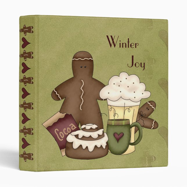 Binder Winter Joy-Cocoa-Hot Chocolate-Gingerbread (Front/Spine)