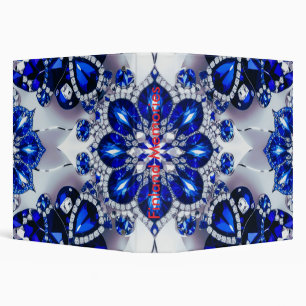 Binder with Blue White Colours Design
