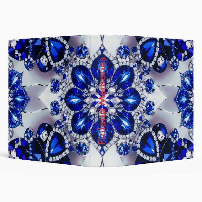 Binder with Blue White Colours Design (Background)