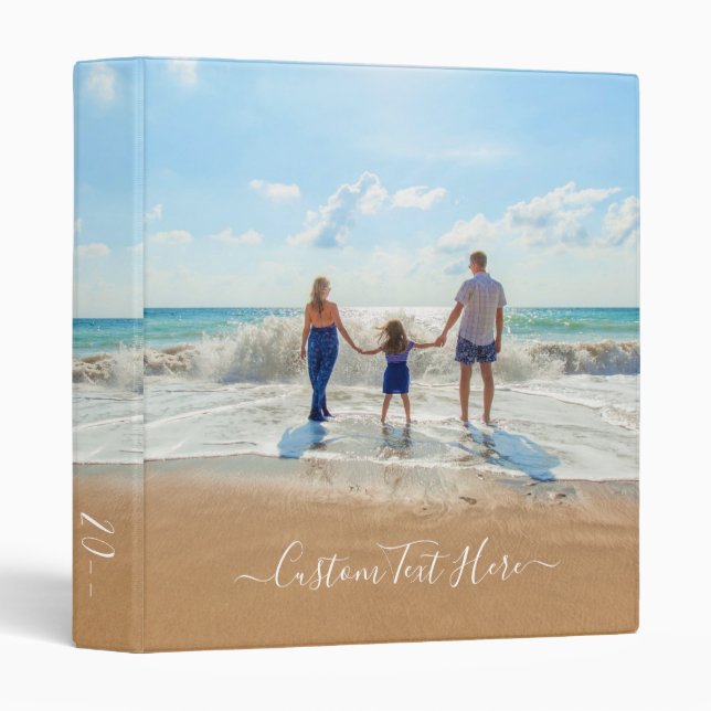 Binder with Custom Photo Text Year - Your Design (Front/Spine)