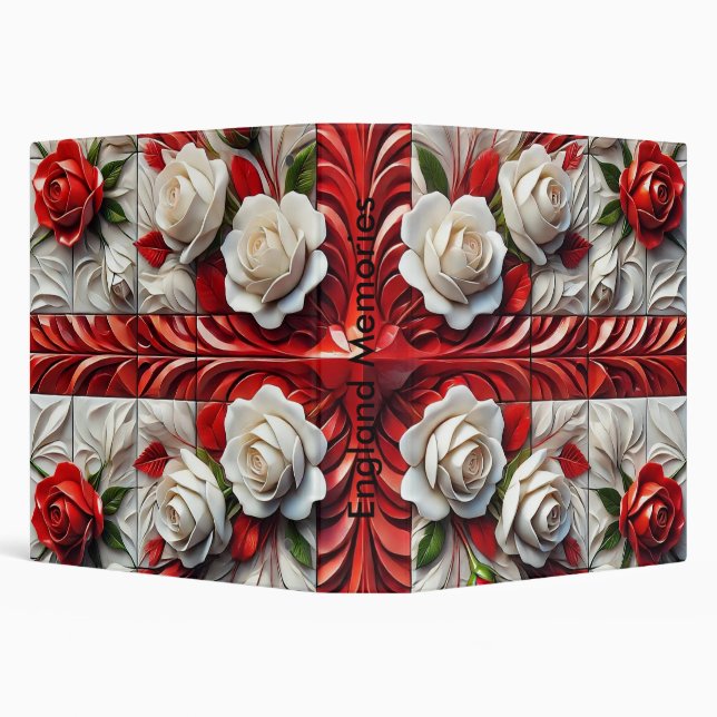 Binder with English Roses Design (Background)