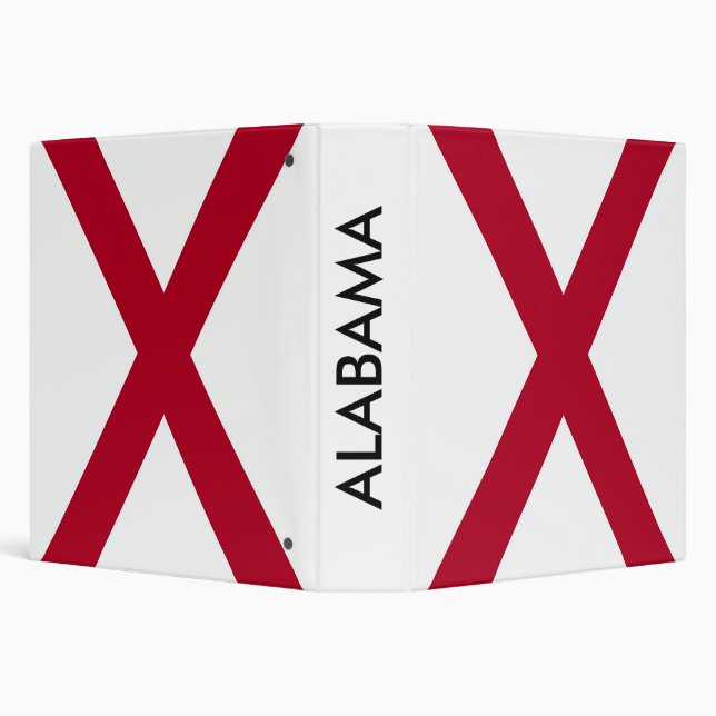 Binder with Flag of Alabama, USA (Background)