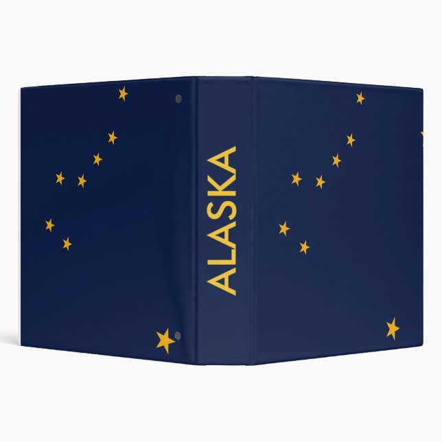 Binder with Flag of Alaska, USA (Background)