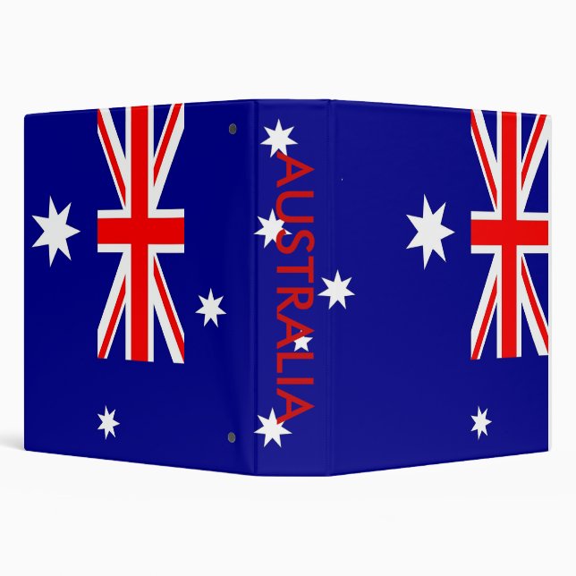 Binder with Flag of Australia (Background)
