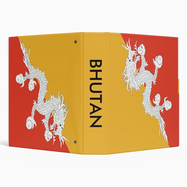 Binder with Flag of Bhutan (Background)