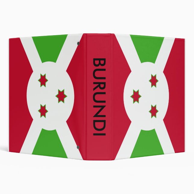 Binder with Flag of Burundi (Background)