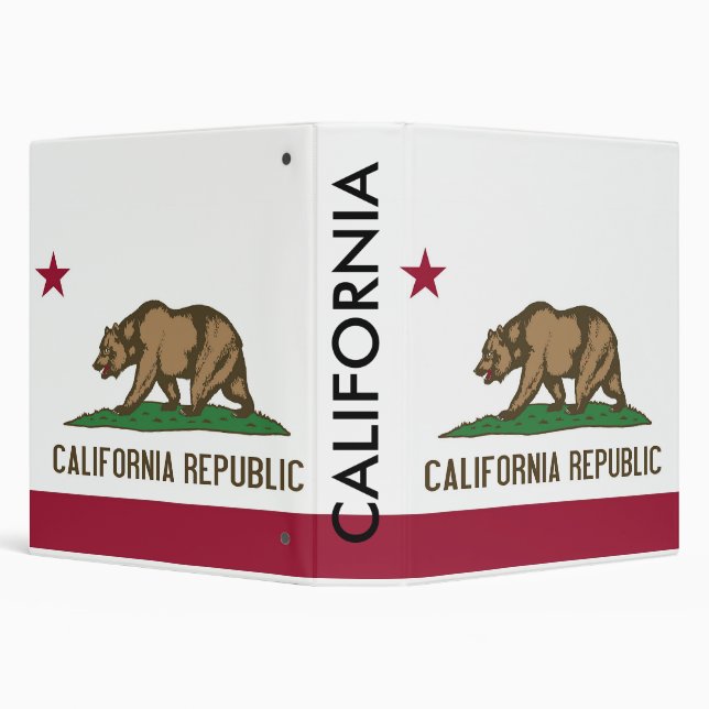 Binder with Flag of California, USA (Background)